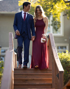 Custom Tailored Cobalt Blue Suit with Notch Lapel