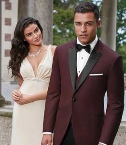 "Burgundy Tuxedo - Kalypso Couture